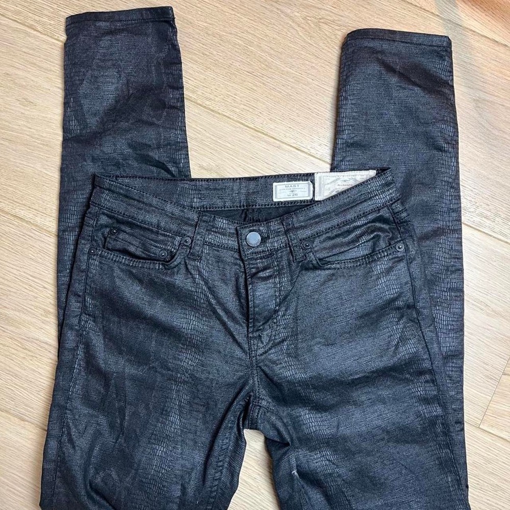 AllSaints Snakeprint Miller Skinny Jeans